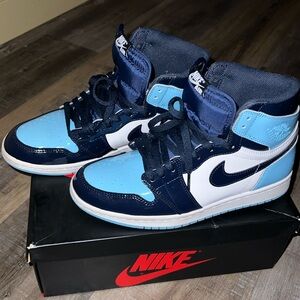 WMNS AIR Jordan 1 high OG obsidian/blue chill-white